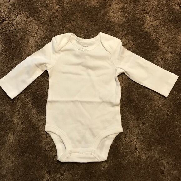 NWT Carter’s Set of 3 White Girl's Long Sleeve Bodysuits (3 Months) - Picture 3 of 16